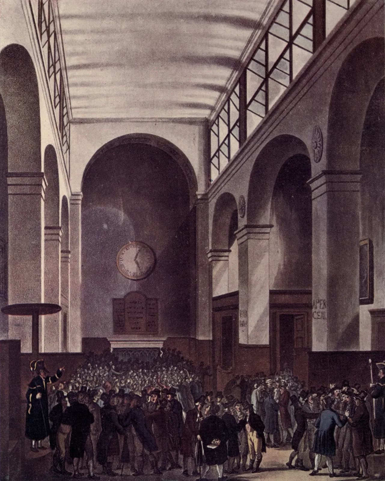 La nouvelle Bourse de Londres, Capel Court, 1810.