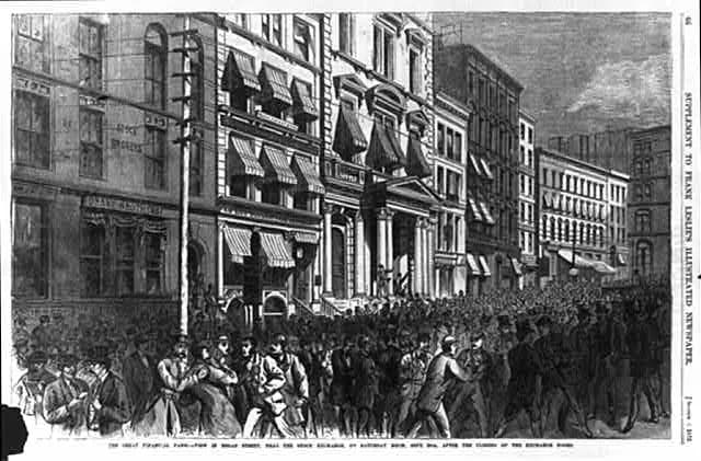 Broad Street, le 20 septembre 1873 : la Bourse a fermé ses portes.