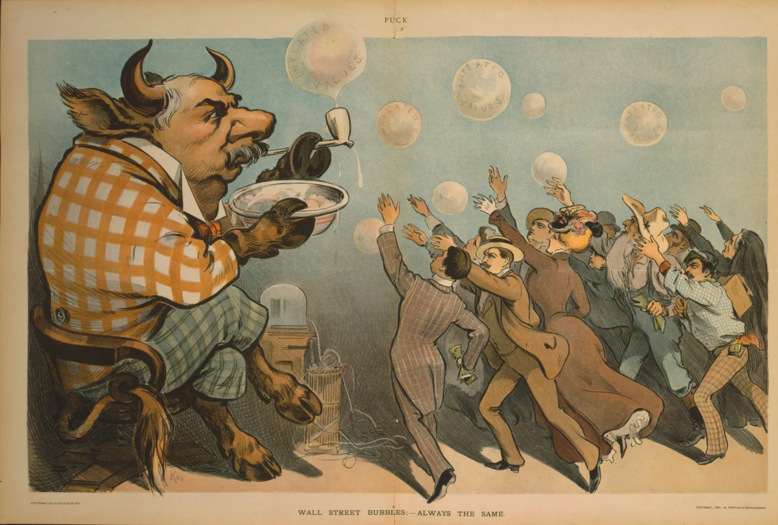 « Wall Street Bubbles — Always the Same », Keppler, Puck, 1901.