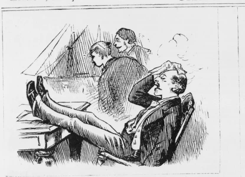La vie de bureau : « notre ami influent », Wall Street, 1873.
