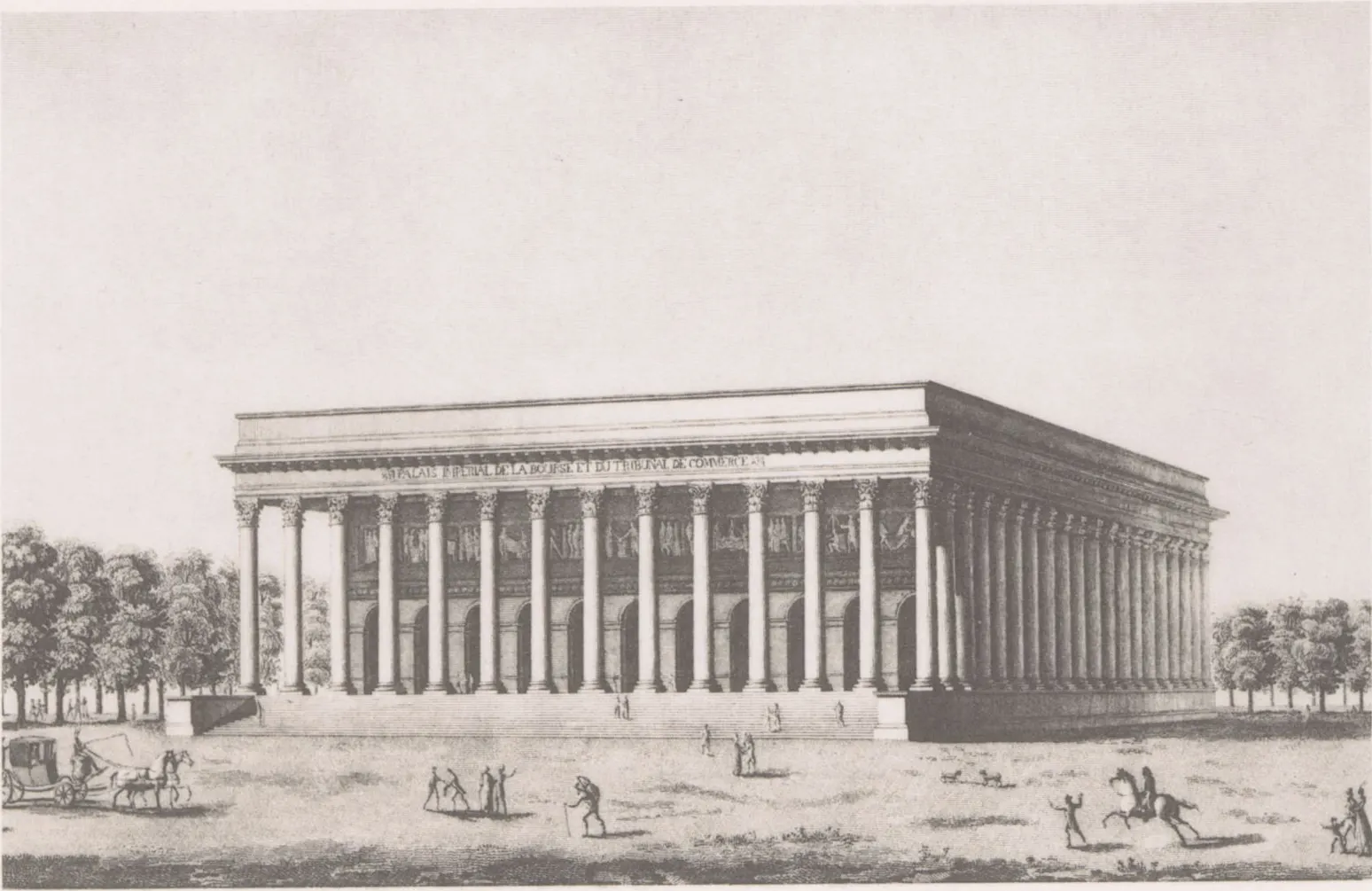 Le Palais de la Bourse, Paris, commencé en 1808 par Brongniart. Rijksmuseum · CC0